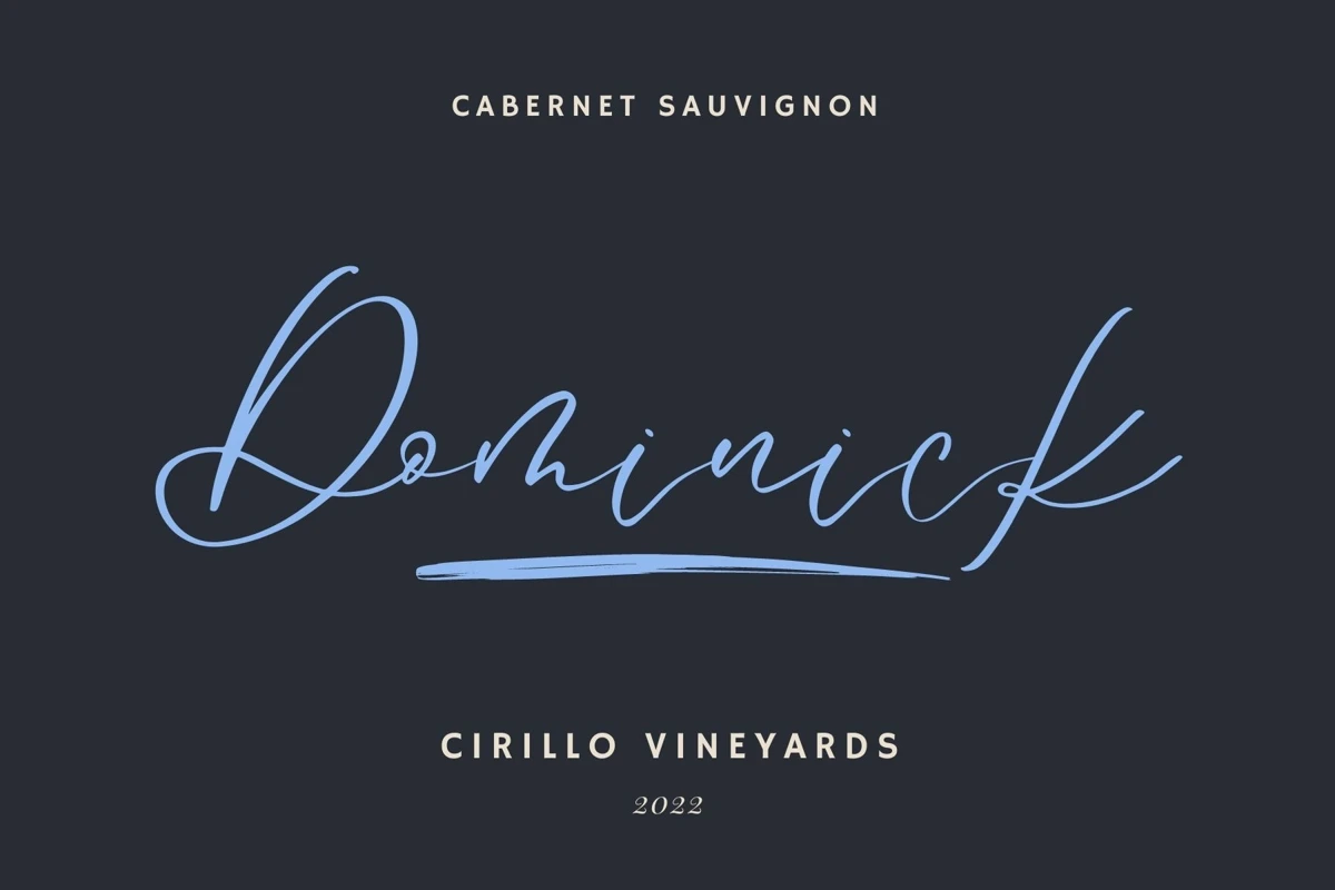 Dominick, 2022 Cirillo Vineyards wine label