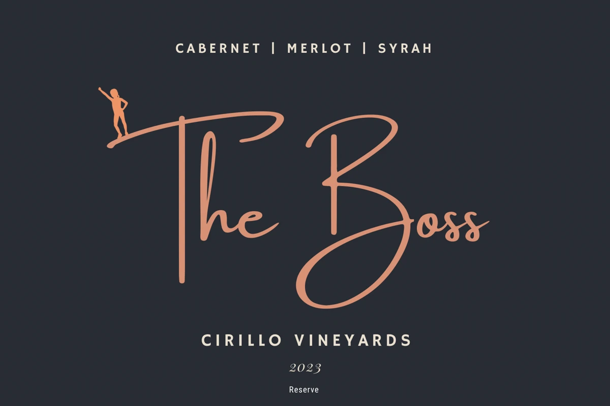 The Boss, 2023 Cirillo Vineyards wine label